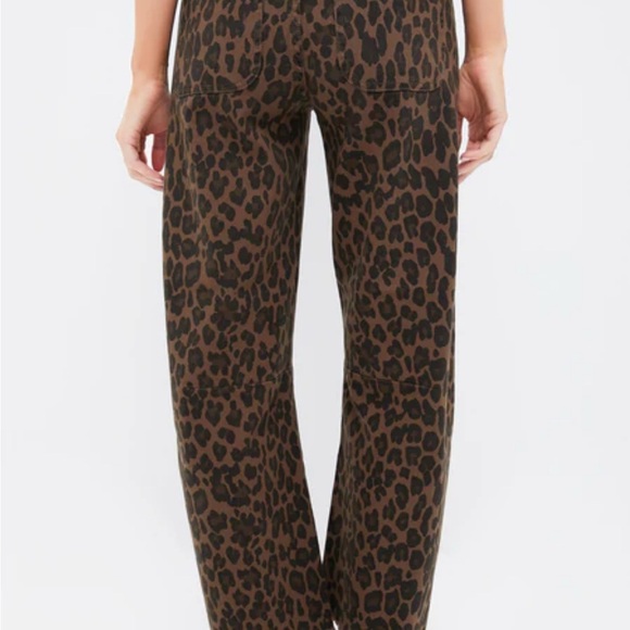 NEW LE JEAN Dark Leopard Utility Soft Barrel Jean- Size 31 - Picture 2 of 7